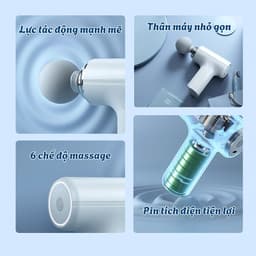 Máy Massage Cầm Tay Mini NEMI Giãn Cơ Đấm Lưng, 6 Chế Độ, Có Cảm Biến, Nhỏ Gọn Cao Cấp 4