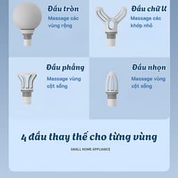 Máy Massage Cầm Tay Mini NEMI Giãn Cơ Đấm Lưng, 6 Chế Độ, Có Cảm Biến, Nhỏ Gọn Cao Cấp 3