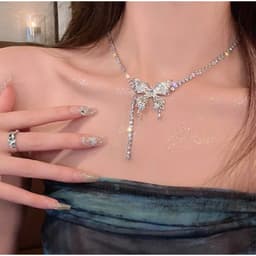 [Sẵn] Vòng Cổ Bướm Xinh Ocean Charm Đính Đá Sang Trọng - Phụ Kiện Trang Sức Dây Chuyền Xinh Đi Tiệc Ocean Charm 4
