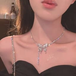 [Sẵn] Vòng Cổ Bướm Xinh Ocean Charm Đính Đá Sang Trọng - Phụ Kiện Trang Sức Dây Chuyền Xinh Đi Tiệc Ocean Charm 5