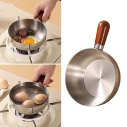Nồi Inox Cầm Gỗ Mini 14cm – Nồi Nấu Mì, Luộc Trứng, Hâm Đồ Tiện Lợi, Dùng Được Bếp Gas & Bếp Từ 3