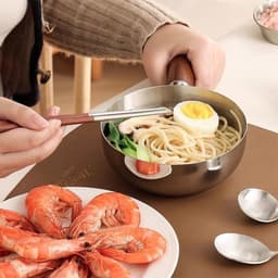 Nồi Inox Cầm Gỗ Mini 14cm – Nồi Nấu Mì, Luộc Trứng, Hâm Đồ Tiện Lợi, Dùng Được Bếp Gas & Bếp Từ 2