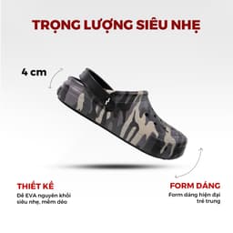 [AVG004] [ĐẶT TĂNG 2 SIZE] Dép Sục Nam Nữ AVIWIN AVIGO-004 Hoạ Tiết Nguỵ Trang Chất EVA [Tặng Kèm Charm] 5