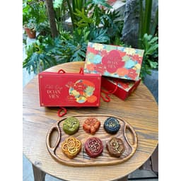 [2025] COMBO 5 HỘP ĐỰNG BÁNH TRUNG THU 2 BÁNH Họa Tiết Dập Nổi 3D Sang Trọng 5