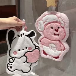 🌸FREESHIP🌸Pacha Chó Khăn Tay Treo Dễ Thương Thấm Hút Nhanh Khô Dày Hộ Gia Đình Phòng Tắm Khăn Tay Nhà Bếp Rag 2