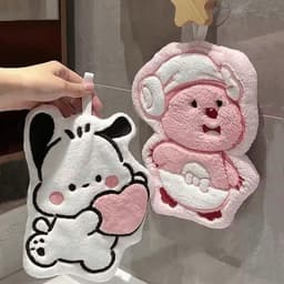 🌸FREESHIP🌸Pacha Chó Khăn Tay Treo Dễ Thương Thấm Hút Nhanh Khô Dày Hộ Gia Đình Phòng Tắm Khăn Tay Nhà Bếp Rag 1