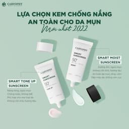 [CHÍNH HÃNG] Kem chống nắng nâng tông Caryophy Smart Tone Up Sunscreen phù hợp da dầu mụn, da nhạy cảm 9