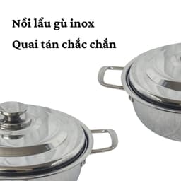 Nồi Lẩu TADAHOME Size 22cm 24cm Dùng Mọi Loại Bếp, Nồi Inox Dùng Ăn Uống Gia Đình Hàng Quán - DOMUS 3