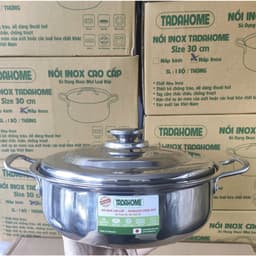 Nồi Lẩu TADAHOME Size 22cm 24cm Dùng Mọi Loại Bếp, Nồi Inox Dùng Ăn Uống Gia Đình Hàng Quán - DOMUS 8