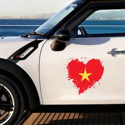 "Miếng dán trái tim Việt Nam chống nước, trang trí xe ô tô, xe máy đẹp và độc đáo." 2