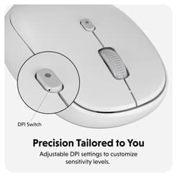 Chuột không dây Bluetooth Hyper chống ồn hỗ trợ tùy chỉnh DPI kết nối 3 thiết bị 5
