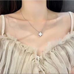 [Sẵn Ocean Charm] Vòng Cổ Dây Chuyền Titan Cỏ Bốn Lá - Phụ Kiện Trang Sức Vòng Cổ Thời Trang 6
