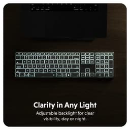 Bàn phím không dây Bluetooth Hyper chống ồn có đèn Led sạc Type C 9