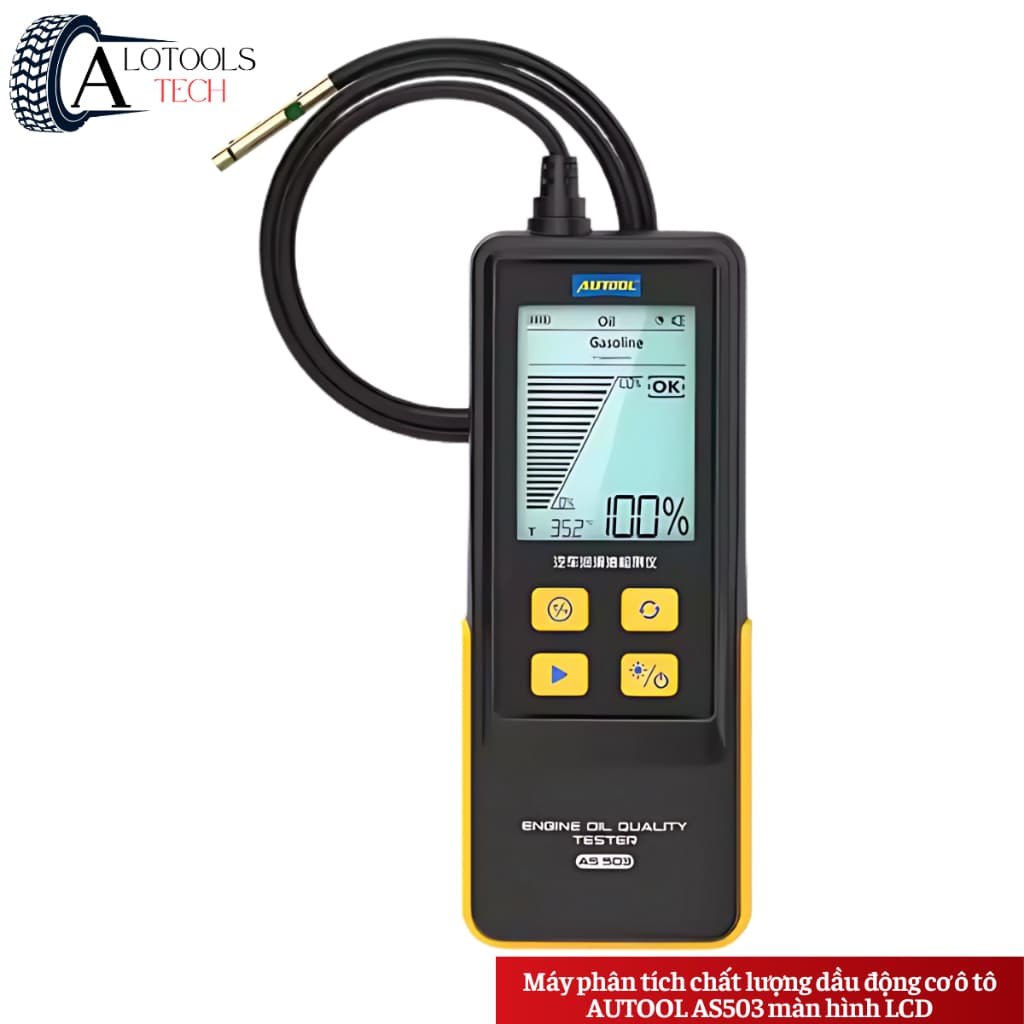 Máy phân tích chất lượng dầu động cơ ô tô AUTOOL AS503 màn hình LCD, máy chẩn đoán kiểm tra dầu ô tô