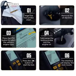 Máy phân tích chất lượng dầu động cơ ô tô AUTOOL AS503 màn hình LCD, máy chẩn đoán kiểm tra dầu ô tô 6
