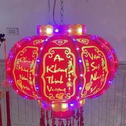 Đèn Lồng xoay 360 độ, Mẫu Cầu 3Đ trang trí tết 2