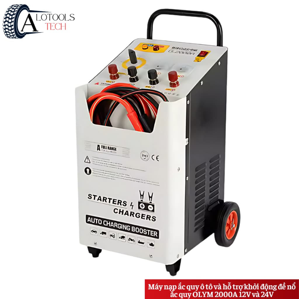 Máy nạp ắc quy ô tô và hỗ trợ khởi động đề nổ ắc quy OLYM 2000A 2in1 dùng cho cả bình 12V và 24V