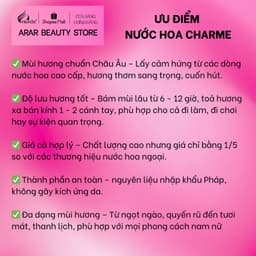 [Quà tặng Người Yêu] Nước hoa Nữ Charme Good Girl Ver 2024 100ml Hương Trái Cây Hoa Cỏ Tươi Mát 8