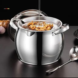Hũ Inox 304 Tròn Đa Năng Không Gỉ Có Nắp Đậy Size 1 - 3.5 Lít, Âu Inox Có Tay Cầm Đựng Thức Ăn, Tích Trữ Dầu Mỡ Đa Năng 2