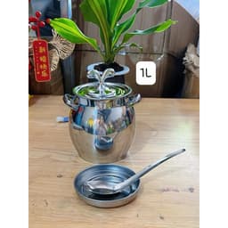 Hũ Inox 304 Tròn Đa Năng Không Gỉ Có Nắp Đậy Size 1 - 3.5 Lít, Âu Inox Có Tay Cầm Đựng Thức Ăn, Tích Trữ Dầu Mỡ Đa Năng 7