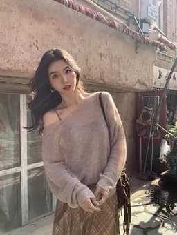 Áo Len Lệch Hở Trễ Vai Cách Điệu Nữ Xinh Tiểu Thư Sang Chảnh Tay Dài - Áo Khoác Ngoài Chống Nắng Đi Biển Chali AL293 14