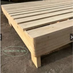 Giường Pallet gỗ , giường ngủ gỗ tự nhiên có chân giường cao  30cm đủ kích thước 3