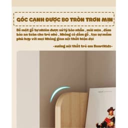 Kệ Sách Gỗ Treo Tường Cho Bé Không Cần Khoan - Giá Sách Montessori Sách, Đồ Chơi - Tiện Dụng, An Toàn, Gỗ Thông Tự Nhien 5
