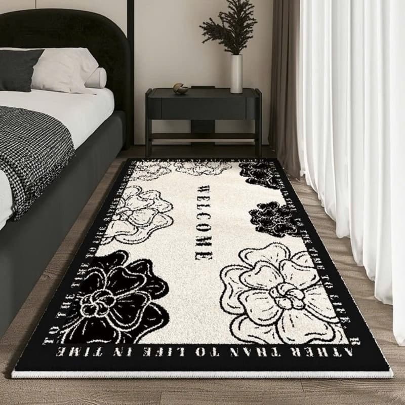 Thảm chân giường size 50x120cm, decor phòng ngủ, phòng khách, chất liệu Lông mềm mịn, thấm hút tốt