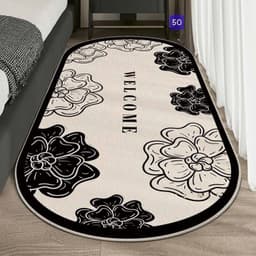 Thảm chân giường size 50x120cm, decor phòng ngủ, phòng khách, chất liệu Lông mềm mịn, thấm hút tốt 4