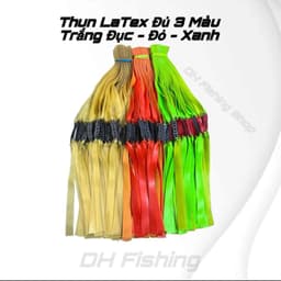 dây 1.0mm latex dài 25cm trắng-xanh-đỏ 1