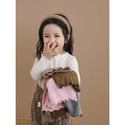 Áo thun dài tay, áo giữ nhiệt thu đông bé gái kiểu bèo nhún chất liệu thun tăm cotton mềm mịn, co giãn thoải mái 9