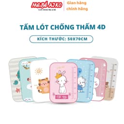 Tấm lót Lớn chống thấm Sơ Sinh Unmei cho bé 2 lớp, thoáng khí, có thể giặt được 50x70cm 1