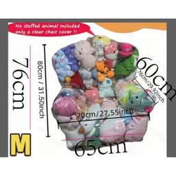 Vỏ ghế trong suốt đựng thú bông trang trí hình sofa ,cover ghế nhồi thú bông dễ thương hot trend NHÀ TH 1