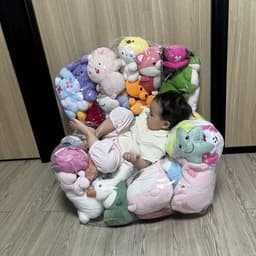 Vỏ ghế trong suốt đựng thú bông trang trí hình sofa ,cover ghế nhồi thú bông dễ thương hot trend NHÀ TH 2