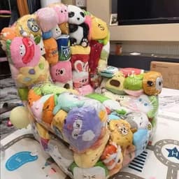 Vỏ ghế trong suốt đựng thú bông trang trí hình sofa ,cover ghế nhồi thú bông dễ thương hot trend NHÀ TH 5