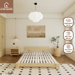 Giường gỗ thông cao cấp ốp chân cao 20cm_Wood shop 2