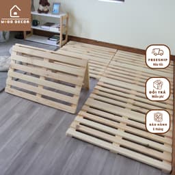 Giường ngủ gấp gọn đa năng, giường ngủ pallet gỗ thông tự nhiên WOOD SHOP 2