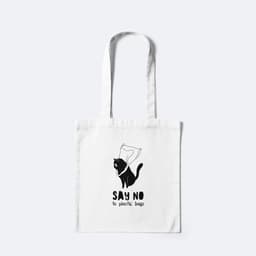 Túi Canvas, Túi Vải, Túi ToTe Dài 38cm x Rộng 33cm In Hình Bộ Sưu Tập Mèo Chất Liệu Cotton 8