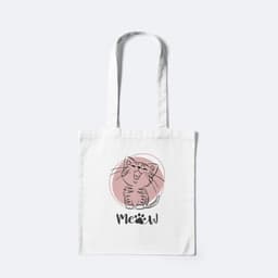 Túi Canvas, Túi Vải, Túi ToTe Dài 38cm x Rộng 33cm In Hình Bộ Sưu Tập Mèo Chất Liệu Cotton 9