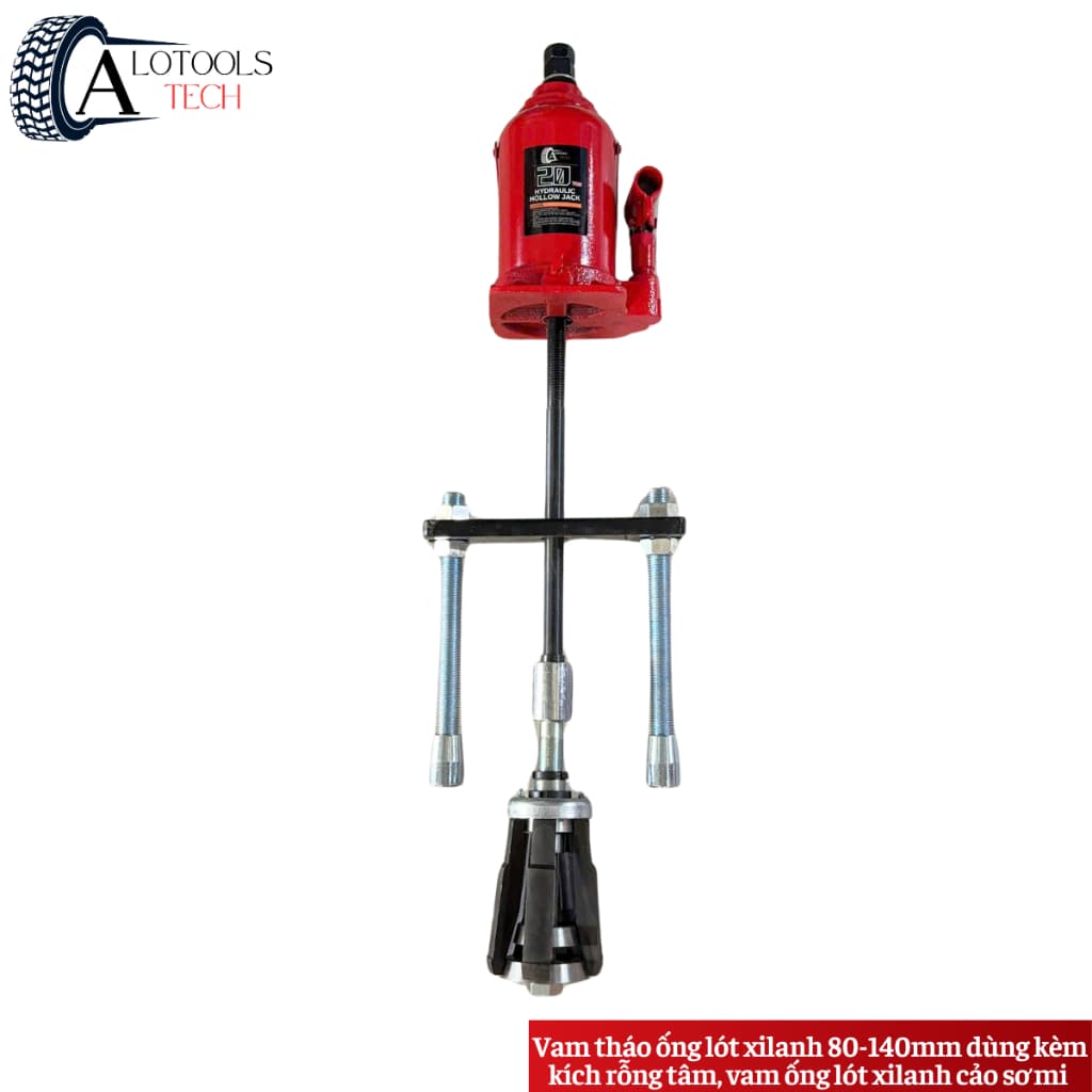 Vam tháo ống lót xilanh 80-140mm dùng kèm kích rỗng tâm, vam ống lót xilanh cảo sơ mi xilanh động cơ