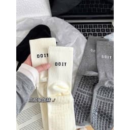 Sét 7 đôi Tất Tập Yoga Pilates Doit Màu Trơn Sọc Silicon Chống Trơn Trượt Tất Thể Thao NHÀ TH 8