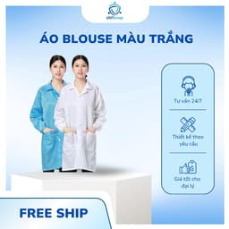 Áo Blouse Phòng Sạch UNTG Chống Tĩnh Điện Màu Trắng Kẻ Sọc, Áo Blouse ESD Nam Nữ Kéo Khóa 1