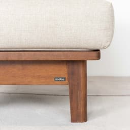 Ghế Đôn Sofa Gỗ Cao Su Tự Nhiên MOHO VLINE 601 VẢI MÀU BE 6
