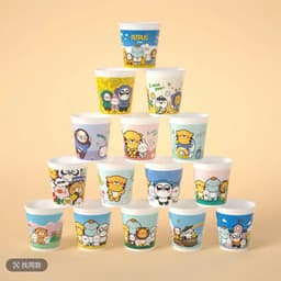 Combo 50 Cốc Uống Nước Hoạ Tiết Hoạt Hình Dễ Thương, Bộ cốc giấy hoạt hình ngộ nghĩnh 🍀Mẫu Mới 2025🍀 9