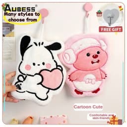 🌸FREESHIP🌸Pacha Chó Khăn Tay Treo Dễ Thương Thấm Hút Nhanh Khô Dày Hộ Gia Đình Phòng Tắm Khăn Tay Nhà Bếp Rag 3