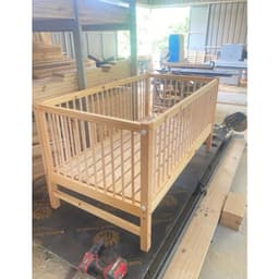Nôi cũi cho bé, giường ghép cho bé từ sơ sinh đến 15 tuổi gỗ thông tự nhiên -1 đổi 1 wood shop 6