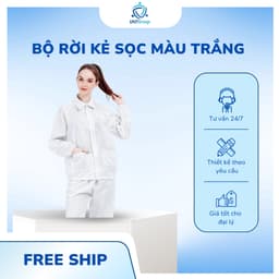 Bộ Rời Phòng Sạch UNTG Màu Trắng Kẻ Sọc Chống Tĩnh Điện Dùng Trong Nhà Máy, Công Nghiệp Điện Tử 1