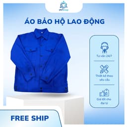 [LẺ ÁO] Bảo Hộ Lao Động UNTG Màu Xanh May Kĩ Chất Vải Kaki Nam Định Mềm Mát Bảo Hộ Thợ Điện, Sửa Xe 1