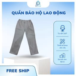 [LẺ QUẦN] Quần Bảo Hộ Lao Động UNTG Nâu Cafe Chất Vải Kaki Nam Định Mềm, Co Dãn, Thấm Hút Mồ Hôi 1
