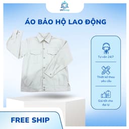 [LẺ ÁO] Bảo Hộ Lao Động UNTG Màu Ghi May Kĩ Chất Vải Kaki Nam Định Mềm Mát Bảo Hộ Thợ Điện, Sửa Xe 1